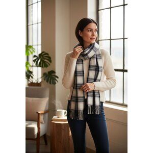 Plaid Acrylic Scarf/Shawl Wrap With Fringe